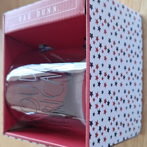 🇺🇸 Rae Dunn Proud American clear glass mug. New! - Picture 5 of 7